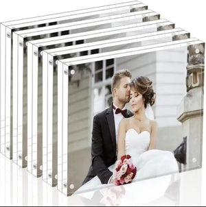 Open image in slideshow, CLEAR ACRYLIC PHOTO FRAME MAGNETIC

