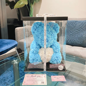 Open image in slideshow, Dolphin Blue With Heart Teddy Rose ~Medium~
